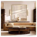 LTTKLMP 19.7\" Natural Alabaster Wall Sconce Modern Brass Bedroom Bedside Marble Wall Lamp for Bathroom Indoor 7W LED Mirror Wall Light Vanity Light Fixtures Perfect for Hallway Living Room 3000K - Re