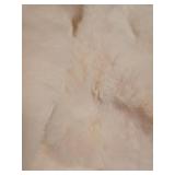 blunique Ultra Soft Cozy Faux Fur Throw Blanket, Fuzzy Plush Thick Bubble Blanket, Luxury Fluffy Blanket for Couch, Sofa, Bedroom, and Living Room, 50x60 Inches, Off White - Retail: $50