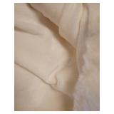 blunique Ultra Soft Cozy Faux Fur Throw Blanket, Fuzzy Plush Thick Bubble Blanket, Luxury Fluffy Blanket for Couch, Sofa, Bedroom, and Living Room, 50x60 Inches, Off White - Retail: $50