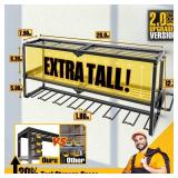 Spampur Power Tool Organizer for Tool Storage, Drill Holder Wall Mount with Screwdriver Organizer, Tool Holder for Garage Wall Organization, Heavy Duty Metal Tool Shelf with Battery Holder - Retail: $