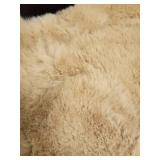 Soft Faux Sheepskin Fur Rug 2x4 Light Brown Beige Fluffy Bedside Rugs Plush Rug Shag Nursery Carpet Area Rugs for Living Room Bedroom Playing Room Decor - Retail: $30