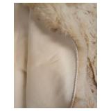 Ghouse Faux Rabbit Fur Round Rug 8ft Light Brown Beige Round Rugs for Bedroom Decor Fluffy Area Rugs for Living Room, no-Shedding Carpet Sheepskin Washable Rug Rome Decor - Retail: $220