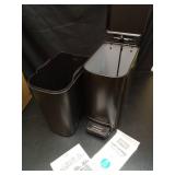 Cesun Small Bathroom Trash Can with Lid Soft Close, Step Pedal, 6 Liter / 1.6 Gallon Stainless Steel Garbage Can with Removable Inner Bucket, Anti-Fingerprint Finish (Gray) - Retail: $40