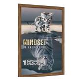 JDZIVTOP 18x24 Frame Rustic Brown, 24x18 Poster Frame Natural, Retro 18 by 24 Canvas Picture Frame, Large Gallery Family Concert Portrait Photo Wall Frame Anniversary/Wedding/Thank you/Christmas Gift 