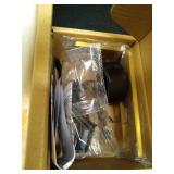 Rio Salto Gold Barn Door Hardware Kit Sliding Door Hardware Modern Barn Interior Closet Pantry Brushed Brass Panel Hardware Handle Bar Floor Guide Hardware Kit Plus, 6ft 7in for Single Panel - NO DOOR