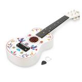Childrenâs White Wooden Guitar by Marmelada Musica - Mini Guitar for Kids, Toddler Instrument Ages 3-5, Acoustic Instrument for Kids, Beginner Guitars for Kid Ideal Toy Guitars for Kid Ages 5-9, 