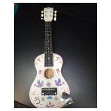 Childrenâs White Wooden Guitar by Marmelada Musica - Mini Guitar for Kids, Toddler Instrument Ages 3-5, Acoustic Instrument for Kids, Beginner Guitars for Kid Ideal Toy Guitars for Kid Ages 5-9, 