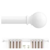 White Curtain Rods 66 to 120 Inches(5.5-10 Feet),5/8 inch Splicing Drapery Rods,Small Curtain Rods Set,Size: 36