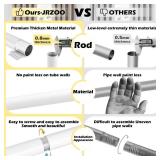 White Curtain Rods 66 to 120 Inches(5.5-10 Feet),5/8 inch Splicing Drapery Rods,Small Curtain Rods Set,Size: 36
