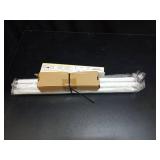 White Curtain Rods 66 to 120 Inches(5.5-10 Feet),5/8 inch Splicing Drapery Rods,Small Curtain Rods Set,Size: 36