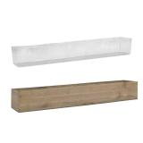 CYS EXCEL Rectangle Wood Planter Box with Removable Plastic Liner (H:4\" Open:34\"x5\") | Multiple Size Choices Wood Rectangular Planter | Indoor Decorative Window Box - Retail: $45