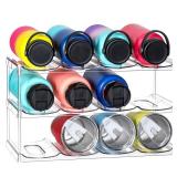 LARGER Compartment - 3 Tier Stackable Water Bottle Organizer Holder - for Stanley 40oz & Others