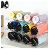 LARGER Compartment - 3 Tier Stackable Water Bottle Organizer Holder - for Stanley 40oz & Others
