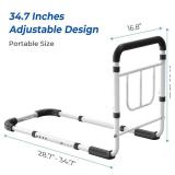 Bed Rails for Elderly Adults Safety - ASTM-Compliant, Adjustable Bed Cane with Non-Slip Ergonomic Handle & Storage Pocket, Upgrade Bed Railings for Seniors Support 400 LBS, Tool-Free Assembly - Retail