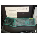 ProtoArc Backlit Bluetooth Ergonomic Keyboard, EK01 Plus Full Size Wireless Split Keyboard with Dual Bluetooth and USB, Cushioned Wrist Rest, Rechargeable, Compatible with Windows/Mac/Android, Green -