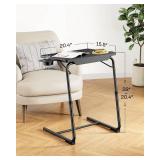 LORYERGO TV Tray - TV Table, Folding Table Trays, w/6 Height & 3 Tilt Angle, TV Tray Table w/Cup Holder, Dinner Tray for Eating on Couch, Laptop, Bed & Couch - Retail: $46