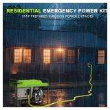 Campzlly 50 Amp Generator Cord 15FT and Power Inlet Box, NEMA 14-50P Male to SS2-50R 125/250V Twist Lock Connector with Pre-Drilled NEMA SS2-50P Generator Inlet Box for Generator to House, ETL Listed 