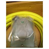 Campzlly 50 Amp Generator Cord 15FT and Power Inlet Box, NEMA 14-50P Male to SS2-50R 125/250V Twist Lock Connector with Pre-Drilled NEMA SS2-50P Generator Inlet Box for Generator to House, ETL Listed 