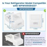 Upgraded WPW10558423 for Whirlpool Ice Maker Replacement, Compatible with Whirlpool Kenmore Maytag Amana IKEA Refrigerator, Refrigerator Ice Bucket Replacement with Whirlpool Replacement Ice Maker - R