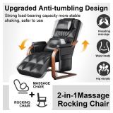 LEERCON Massage Chair Full Body, L-Track 4D Zero Gravity Shiatsu Heating Massage Recliner Chair,PU Leather,Adjustable Footrest for Study, Office, Living Room, Assembly Required - Retail: $699