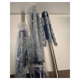 Mainstays Space-Saving 2-Tier Steel Tripod Hanging Clothes Drying Rack  Blue/Silver