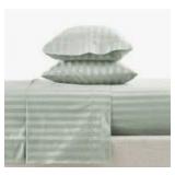 Hotel Style 4-Piece 600 Thread Count Green Egyptian Cotton Adult Bed Sheet Set, Full - Deep Pocket