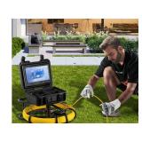 VEVOR Sewer Camera, 150 ft Pipeline Inspection Camera with 9-inch Screen, Waterproof IP68 Borescope Camera - Retail: $489.50