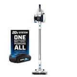 Hart 20-Volt Cordless Stick Vacuum Kit White