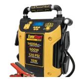EverStart Maxx J5CPDE 1400 Peak Amps Jump Starter, Power Station, 500W Inverter, 120 PSI Compressor