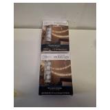 Mainstays Indoor 50-Count LED Globe Lights  with Frosted White G20 Globes  AC-Adaptor  4.5 Volts 2 pack