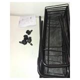 Mainstays Slim 3-Tier Rolling Bathroom Storage Cart with Hooks, Black