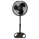Lasko 16â 3-Speed Adjustable Oscillating Pedestal Fan  Black  S16500 New