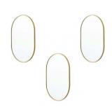 Better Homes & Garden 8  x 12  Gold Modern Wall Mirror Set  Set of 3