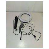 Onn 8\" Tabletop RGB LED Ring Light with Tripod