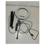 Onn 8\" Tabletop RGB LED Ring Light with Tripod