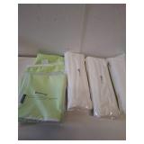18x18 White Throw Pillow Inserts 3 pack with lime green pillow cases