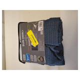 Sun Zero 2-pack Arlo Textured Thermal Insulated Grommet Curtain Panel Pair  Navy  40  W x 63  L
