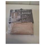 Sun Zero Sylvan Slub Stripe Thermal Blackout Rod Pocket Curtain Panel  40 x63   Taupe ONE PANEL