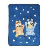 Bluey In The Dream Kids Throw  46 x 60  Microfiber  Blue  BBC Studios Ages 1+