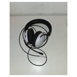 onn. PlayStation Wired Video Game Headset with 3.5mm Connector  Flip-to-Mute Mic  Lightweight Steel and 40mm Speakers - Black and White