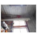 8 Foot Long Pine Bench - Standing On end