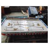 Vintage Metal Tabletop Hockey Game - instructions extra men and More
