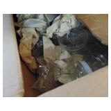 2 Boxes of Clear Etched Glass Stemware