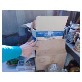 2 Boxes of Clear Etched Glass Stemware