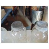 2 Atlas Strong Shoulder Jars and More - Zinc Lids 1/2 Gallons