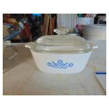 2 Corning ware Casseroles with Lids - 1 Carrier