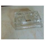Clear Glass Inkwell Holder
