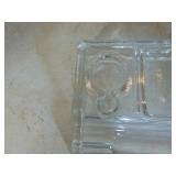 Clear Glass Inkwell Holder