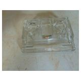 Clear Glass Inkwell Holder