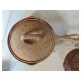 3 Cast Iron Pans - needs cleaned up
